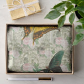 アンティークフローラ蝶 薄葉紙 (ギフト)