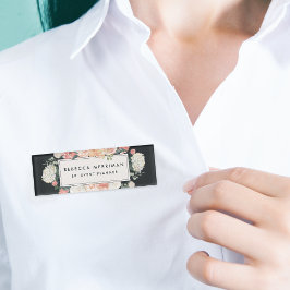 アンティークフローラ赤面と木炭 名札