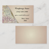 アンティークフローラ金ゴールドリボン切り取り 名刺 (正面/裏面)