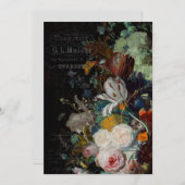 アンティークフローラ静止状態 ノートカード (正面/裏面)