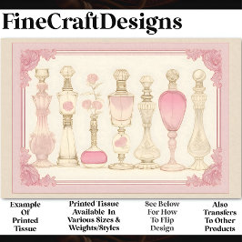 アンティークフローラ香水アトマイザーAE7デクページ 薄葉紙