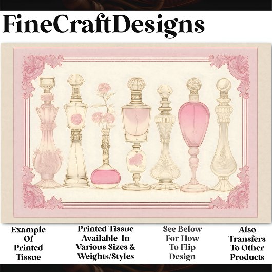 アンティークフローラ香水アトマイザーAE7デクページ 薄葉紙