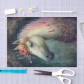 アンティークフローラ馬 薄葉紙 (クラフト)