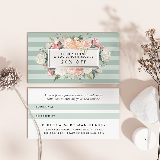 アンティークフローラ |セージストライプの紹介 紹介カード