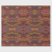 アンティークブックエンドマーブリング ラッピングペーパー (フラット)