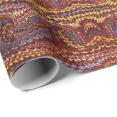 アンティークブックエンドマーブリング ラッピングペーパー (ロールコーナー)