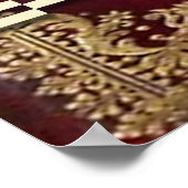 アンティークブックカスタムファミリーツリーテンプレート ポスター (角)