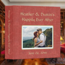 アンティークブックスクラップブックフォトアルバムレッド