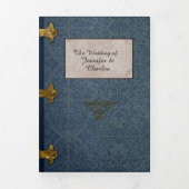 アンティークブックフェアリー結婚タリーの写真3つ折り 三つ折り招待状 (カバー)