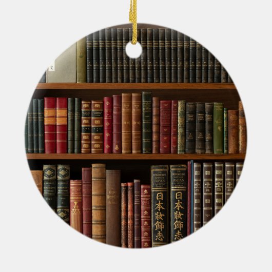 アンティークブックブック愛好家 セラミックオーナメント (裏面)