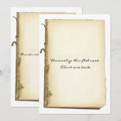 アンティークブックページステンドオールドファッションドパーチメント (正面/裏面)