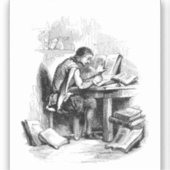 アンティークブックライター作家 シール (正面)