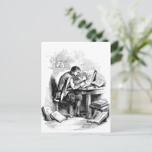 アンティークブックライター作家 ポストカード (スタンド正面)