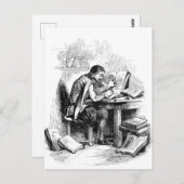 アンティークブックライター作家 ポストカード (正面/裏面)