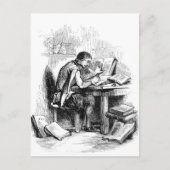 アンティークブックライター作家 ポストカード (正面)