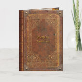 アンティークブック結婚式招待状ハッピーエンド カード (正面)