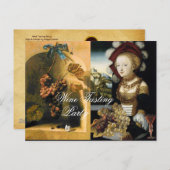 アンティークブドウ及びワインの試飲パーティー インビテーションポストカード (正面/裏面)