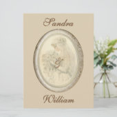 アンティークブライド結婚式招待状 招待状 (スタンド正面)