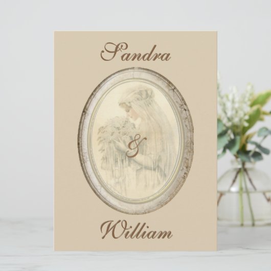 アンティークブライド結婚式招待状 招待状 (スタンド正面)