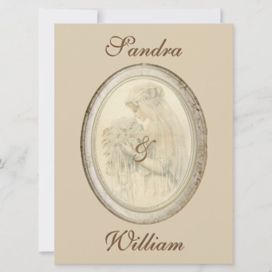 アンティークブライド結婚式招待状 招待状 (正面)