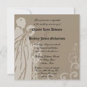 アンティークブラウンダマスクワンスアアタイム招待状 招待状 (裏面)