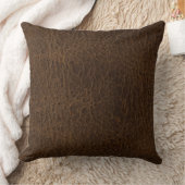 アンティークブラウンレザールック枕 クッション (ブランケット)