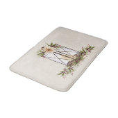 アンティークブラスランタン&ヴィンテージポインセチア バスマット (アングル)