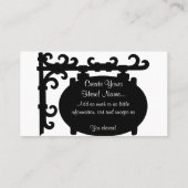 アンティークブラックスクロール標識簡単名刺 名刺 (裏面)