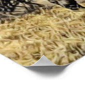 アンティークブラックスタリオンホース ポスター (角)