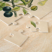 アンティークブラックソーンボタニカルプリントフラワーベリー ジグソーパズル (側面)