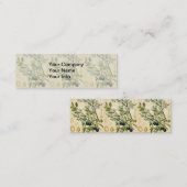アンティークブラックソーンボタニカルプリントフラワーベリー スキニー名刺 (正面/裏面)