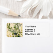 アンティークブラックソーンボタニカルプリントフラワーベリー ラベル (インサイチュ)