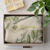 アンティークブラックソーンボタニカルプリントフラワーベリー 薄葉紙 (ギフト)