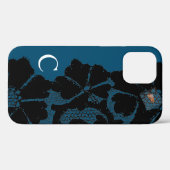 アンティークブラックレース柄DIYイニシャルCASE-MATE Case-Mate iPhoneケース (裏面 (横))