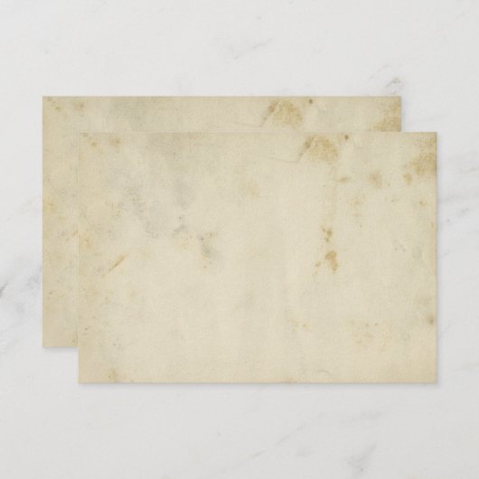 アンティークブランクによって汚される老化させたペーパーRSVPのカード 出欠カード (正面/裏面)