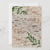 アンティークブリックグリーンリーシック結婚式招待状 招待状 (裏面)