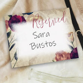 アンティークブルゴーニュ結婚ベージュバラのテーブル番号 ノートカード