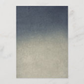 アンティークブルーと金ゴールド結婚ズインフォメーションゲスト エンクロージャーカード (裏面)