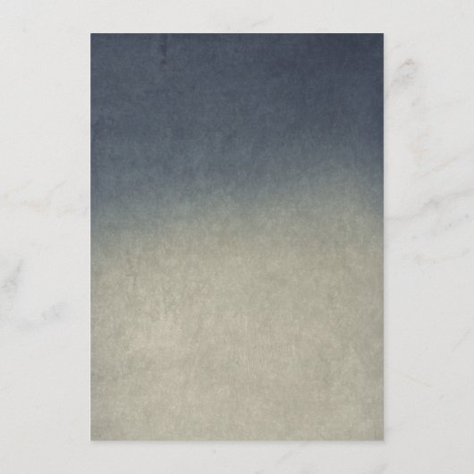 アンティークブルーと金ゴールド結婚ズインフォメーションゲスト エンクロージャーカード (裏面)