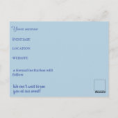 アンティークブルーの花柄 ポストカード (裏面)