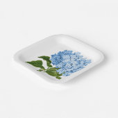 アンティークブルーアジサイの花 ペーパープレート (傾斜あり)