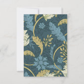 アンティークブルーイングリッシュ庭園の結婚式 出欠カード (裏面)