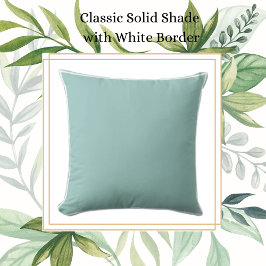 アンティークブルークラシックとホワイトトリム クッション