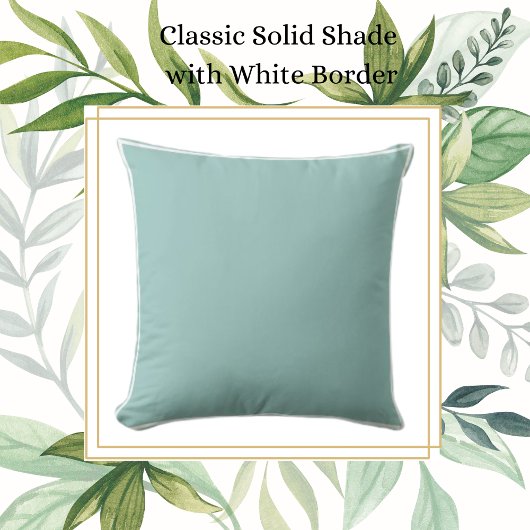 アンティークブルークラシックとホワイトトリム クッション