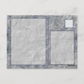 アンティークブルースリーハレスウサギタイル壁画 ポストカード (裏面)