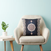 アンティークブルーターキッシュペルシャカーペットラグ クッション (椅子)