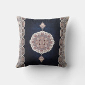 アンティークブルーターキッシュペルシャカーペットラグ クッション (裏面)