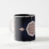 アンティークブルーターキッシュペルシャカーペットラグ ツートーンマグカップ (正面左)