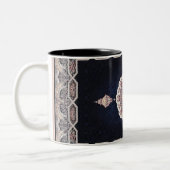 アンティークブルーターキッシュペルシャカーペットラグ ツートーンマグカップ (左)