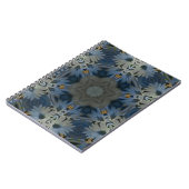 アンティークブルーデイジーフローラ ノートブック (左側)